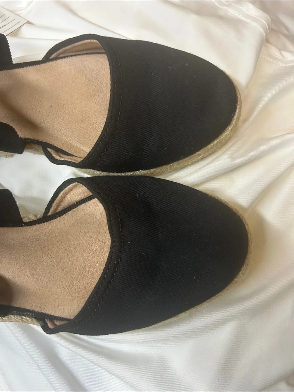 Life Stride Black Canvas Bow Espadrilles (SBED)